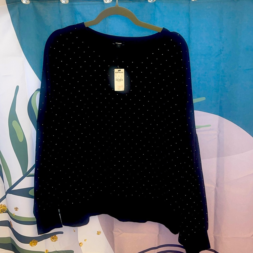 Studded Express Sweatshirt, New with tags